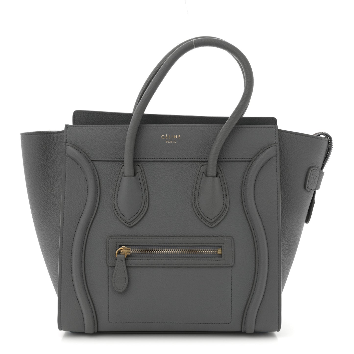 Baby Drummed Calfskin Micro Luggage Kohl