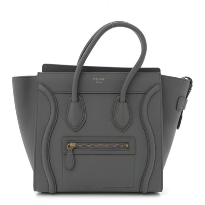 Celine Baby Drummed Calfskin Micro Luggage Kohl 1 of 11
