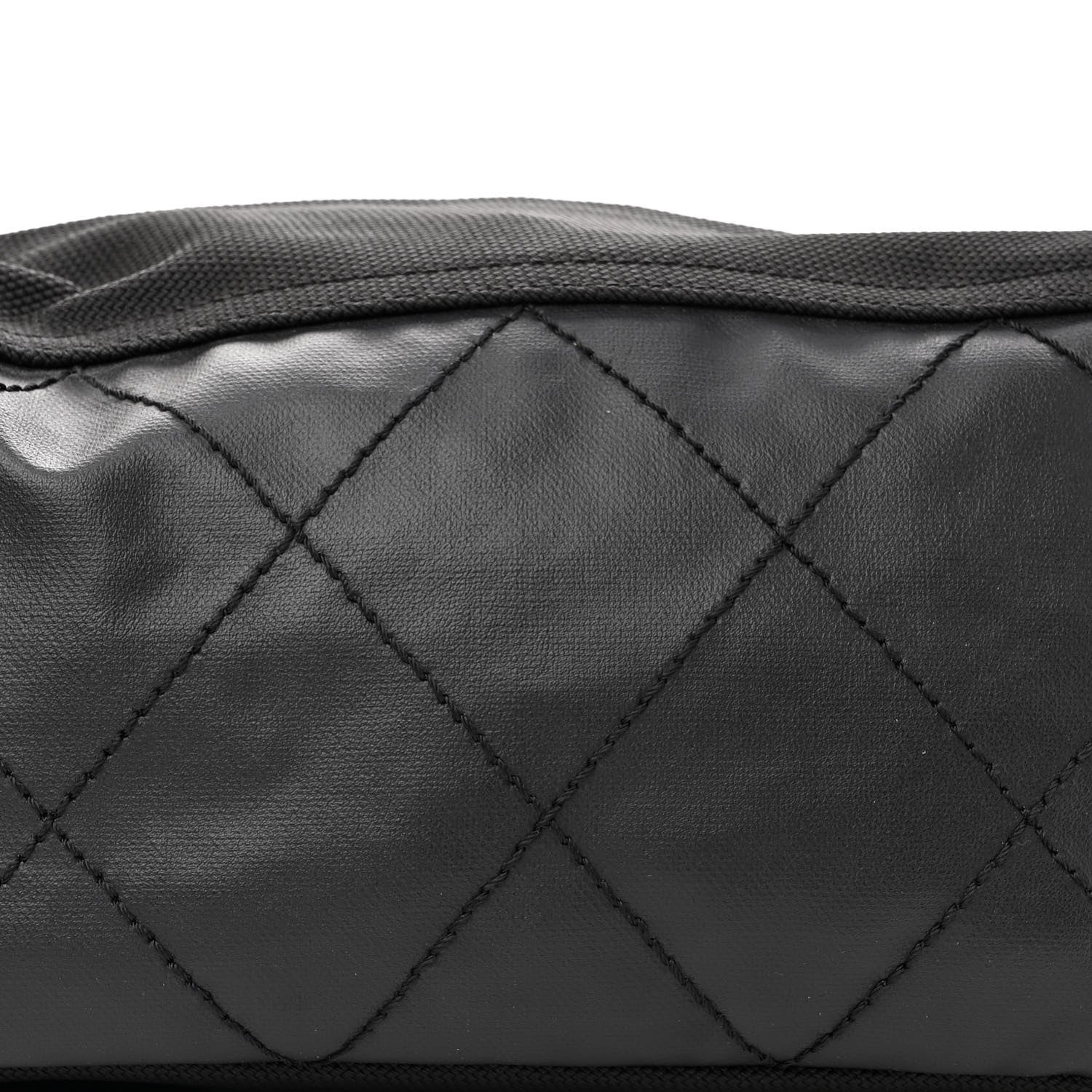 Chanel Coated Canvas Paris Biarritz Hobo Black 8 of 12