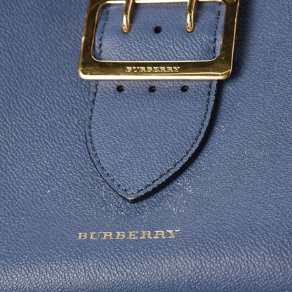 Burberry Soft Grain Calfskin Small Buckle Tote Steel Blue 10 of 10