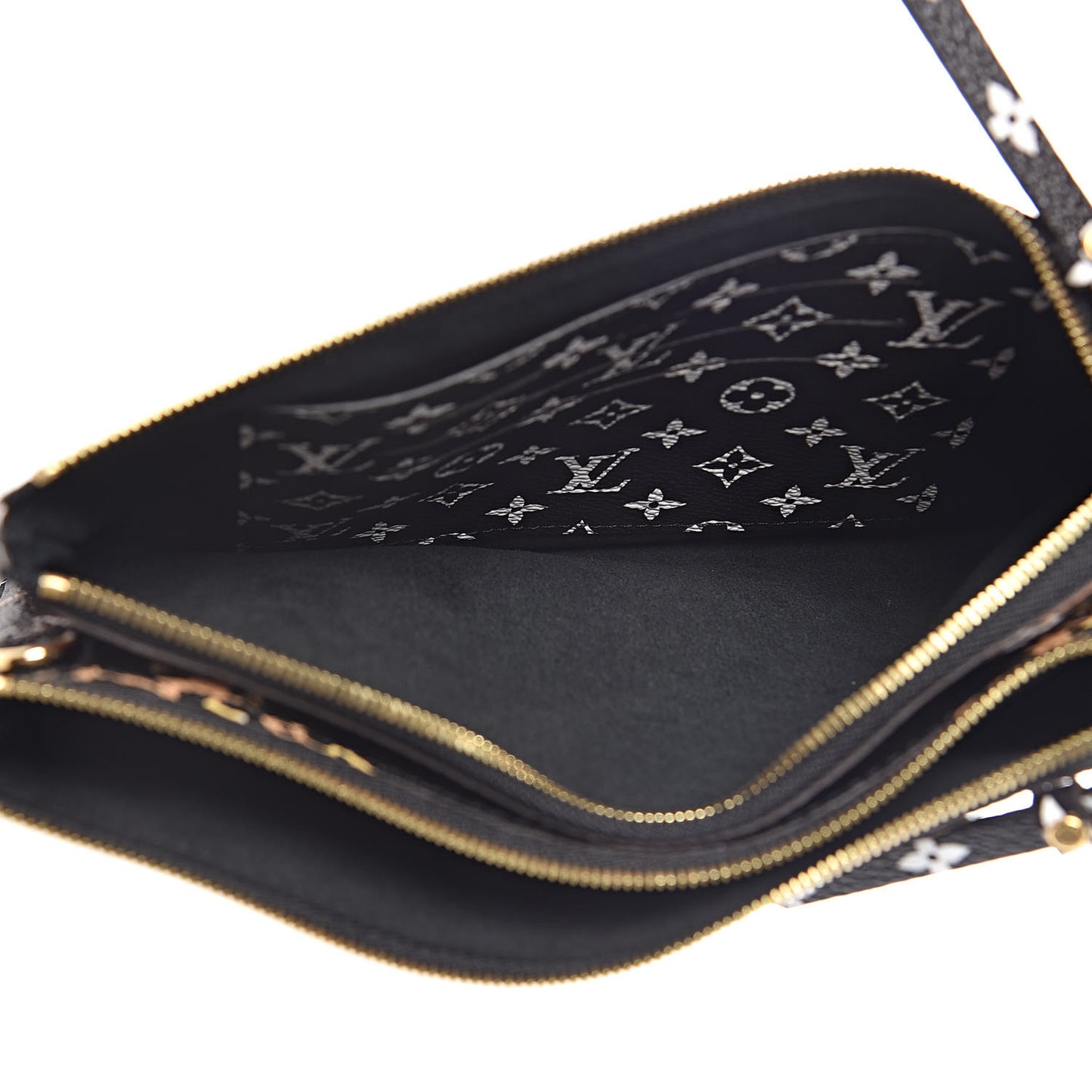 Monogram Giant Jungle Pochette Double Zip Black