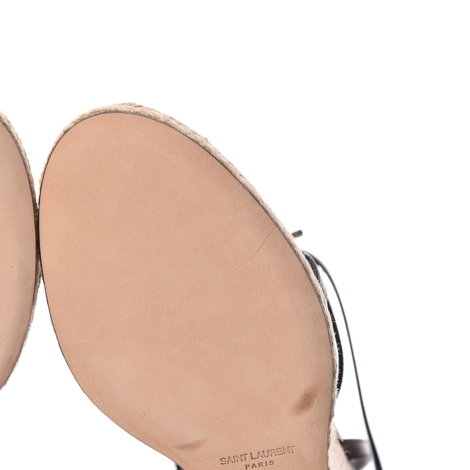 Saint Laurent Calfskin Cassandra Espadrille 105 Wedges 41.5 Chocolate 9 of 12