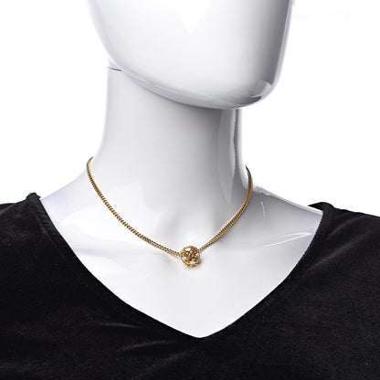 Chanel CC Pendant Chain Short Necklace Gold 2 of 8