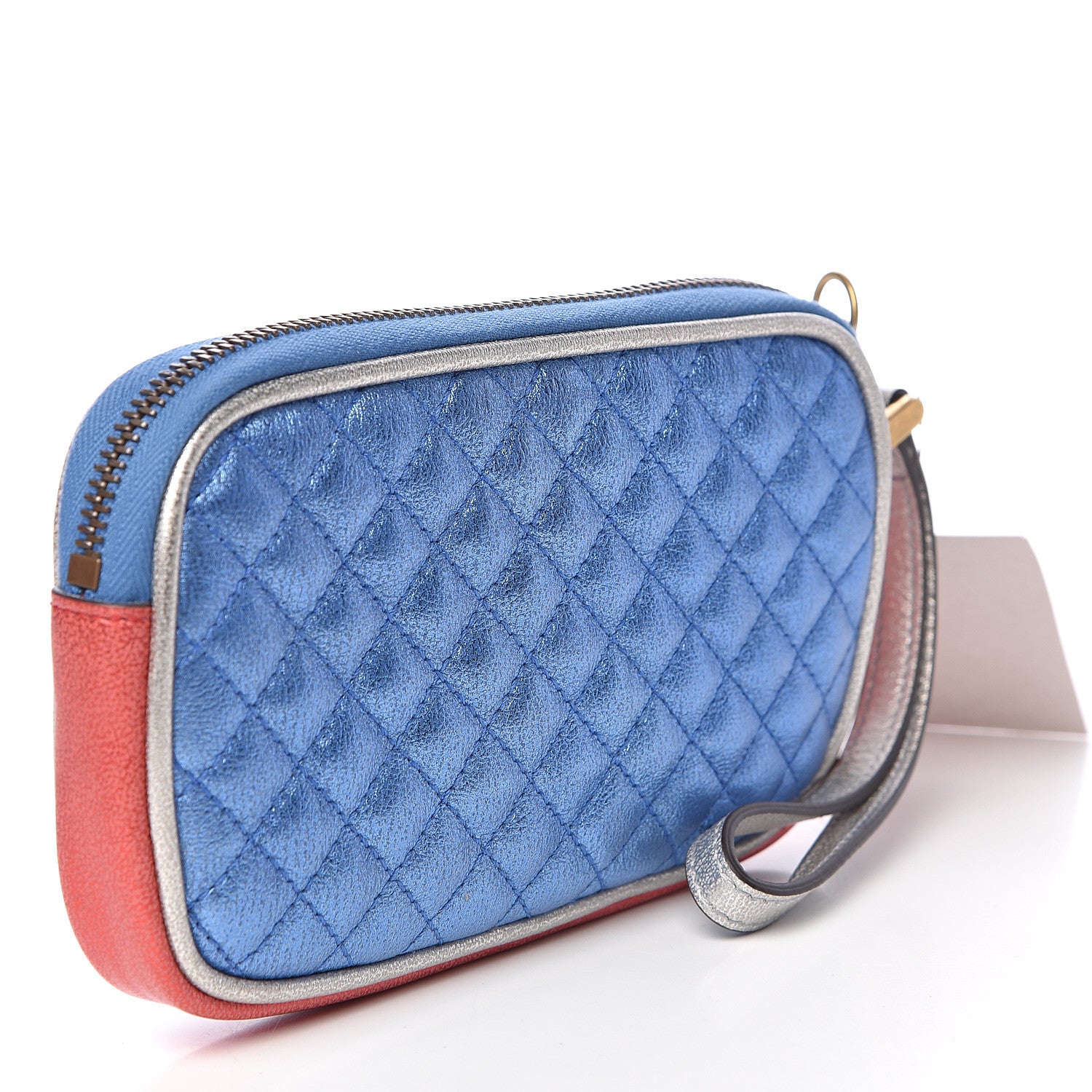 Gucci Laminated Nappa Trapuntata Zumi iPhone Case Rosso Marine Argento 3 of 10