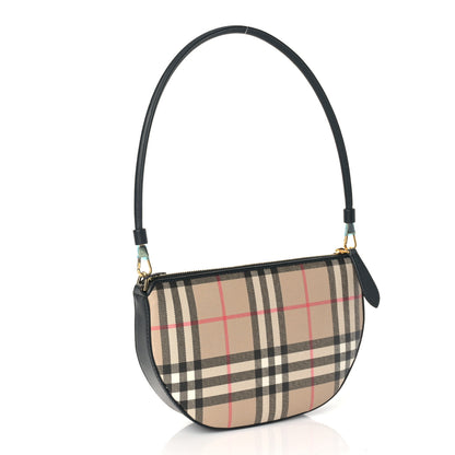 Burberry Vintage Check Calfskin Olympia Slim Pouch Archive Beige 3 of 8