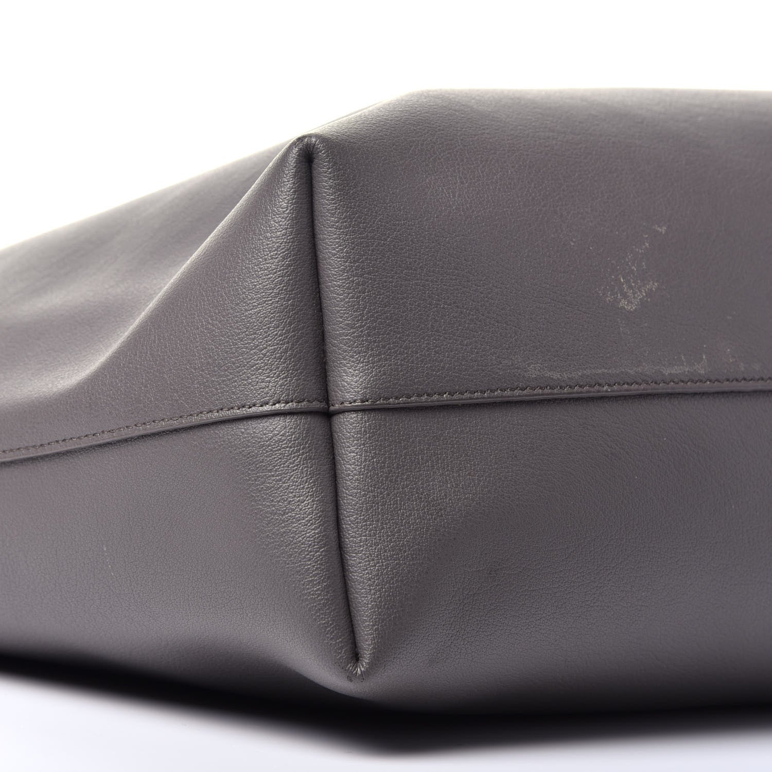 Saint Laurent Calfskin Large Shopping Tote Fog 8 of 9