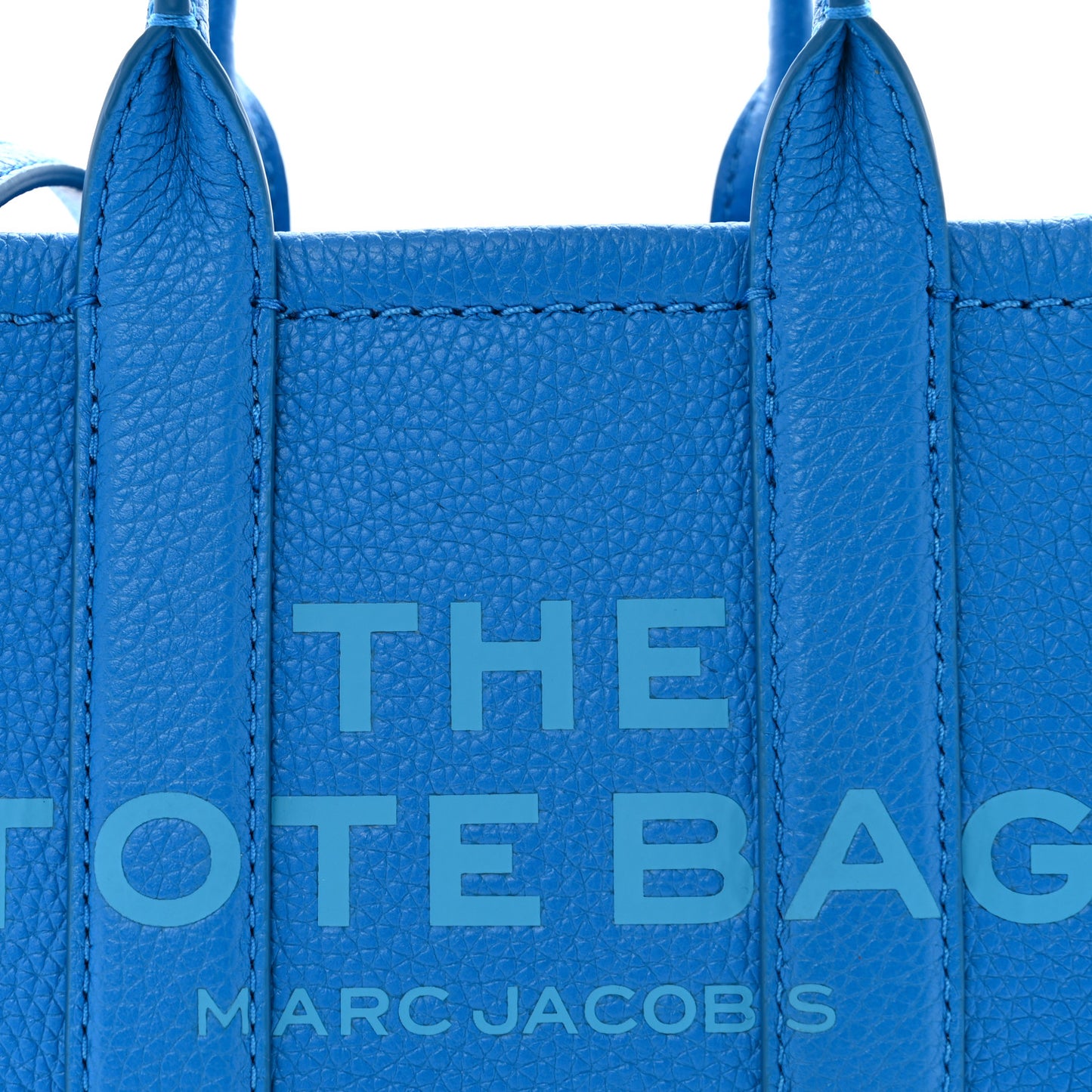 Grained Calfskin Micro The Tote Bag Scuba Pool