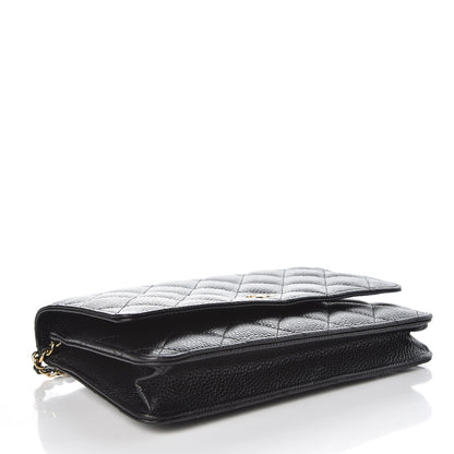 Chanel Caviar Quilted Wallet On Chain WOC Black 4 of 9