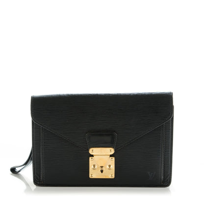 Louis Vuitton Epi Pochette Sellier Dragonne Clutch Black 1 of 6