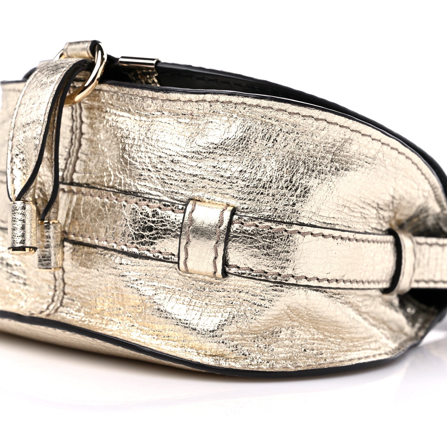Chloe Metallic Calfskin Small Marcie Saddle Bag Gold 8 of 8