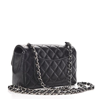 Chanel Lambskin Quilted Mini Rectangular Flap Black 3 of 12