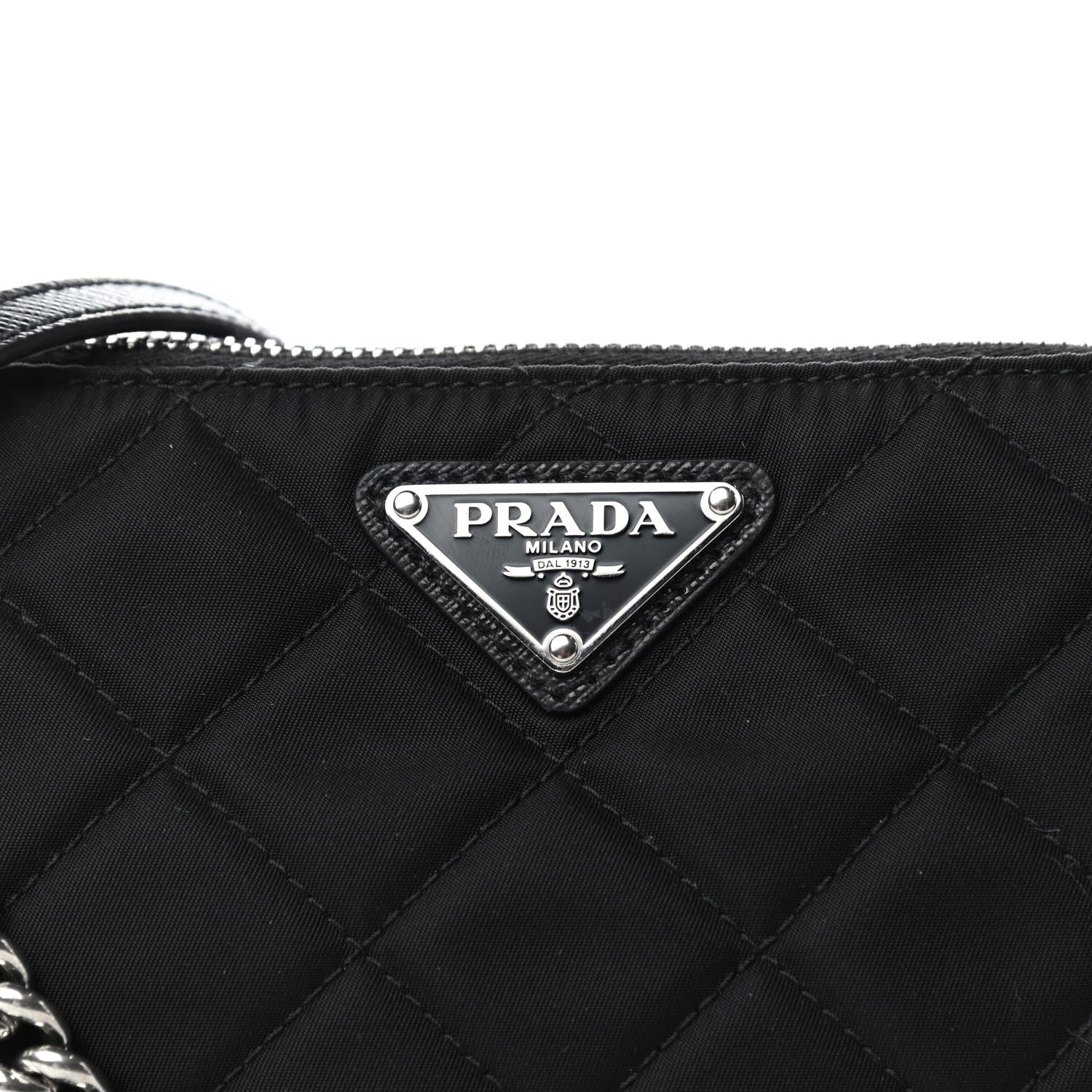 Prada Nylon Tessuto Impuntu Quilted Crossbody Bag Black 9 of 9