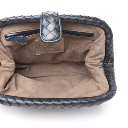 Bottega Veneta Metallic Nappa Intrecciato The Lauren 1980 Clutch Quetsche Antique Silver 5 of 10