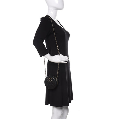 Chanel Caviar Quilted French New Wave Round Clutch With Chain Black 2 of 11