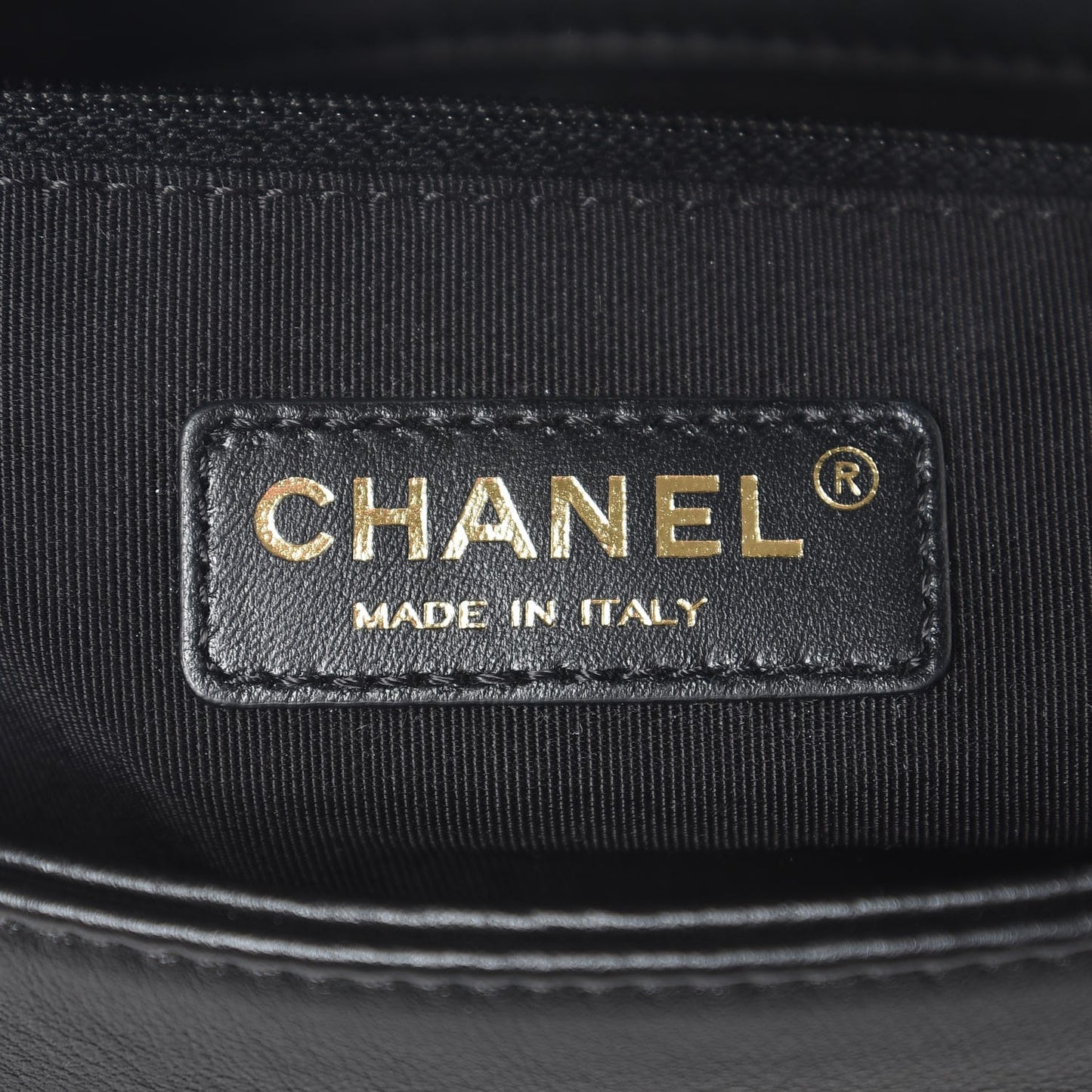 Calfskin Quilted Medium Graphic Flap Beige Black