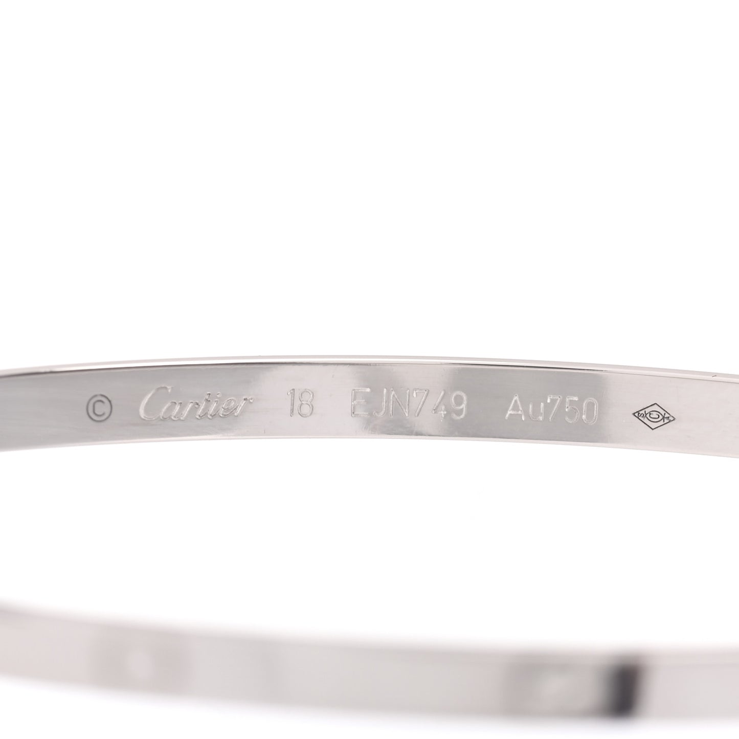 18K White Gold Small LOVE Bracelet 18