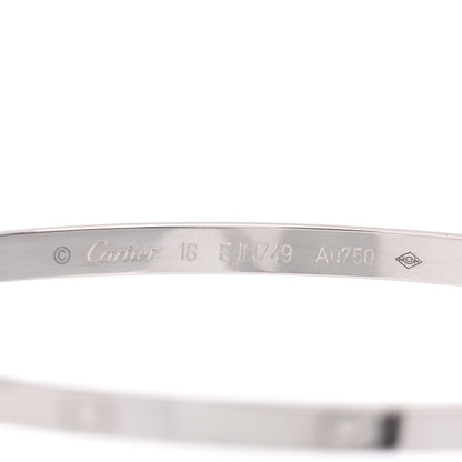 Cartier 18K White Gold Small LOVE Bracelet 18 4 of 5