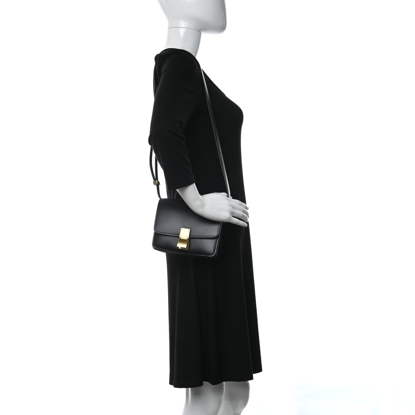 Box Calfskin Small Classic Box Flap Bag Black