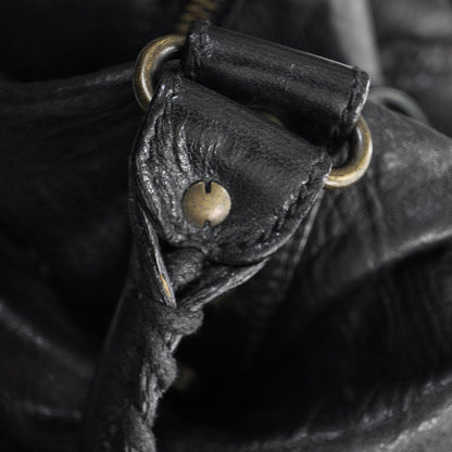 Balenciaga Chevre Weekender Black 9 of 11