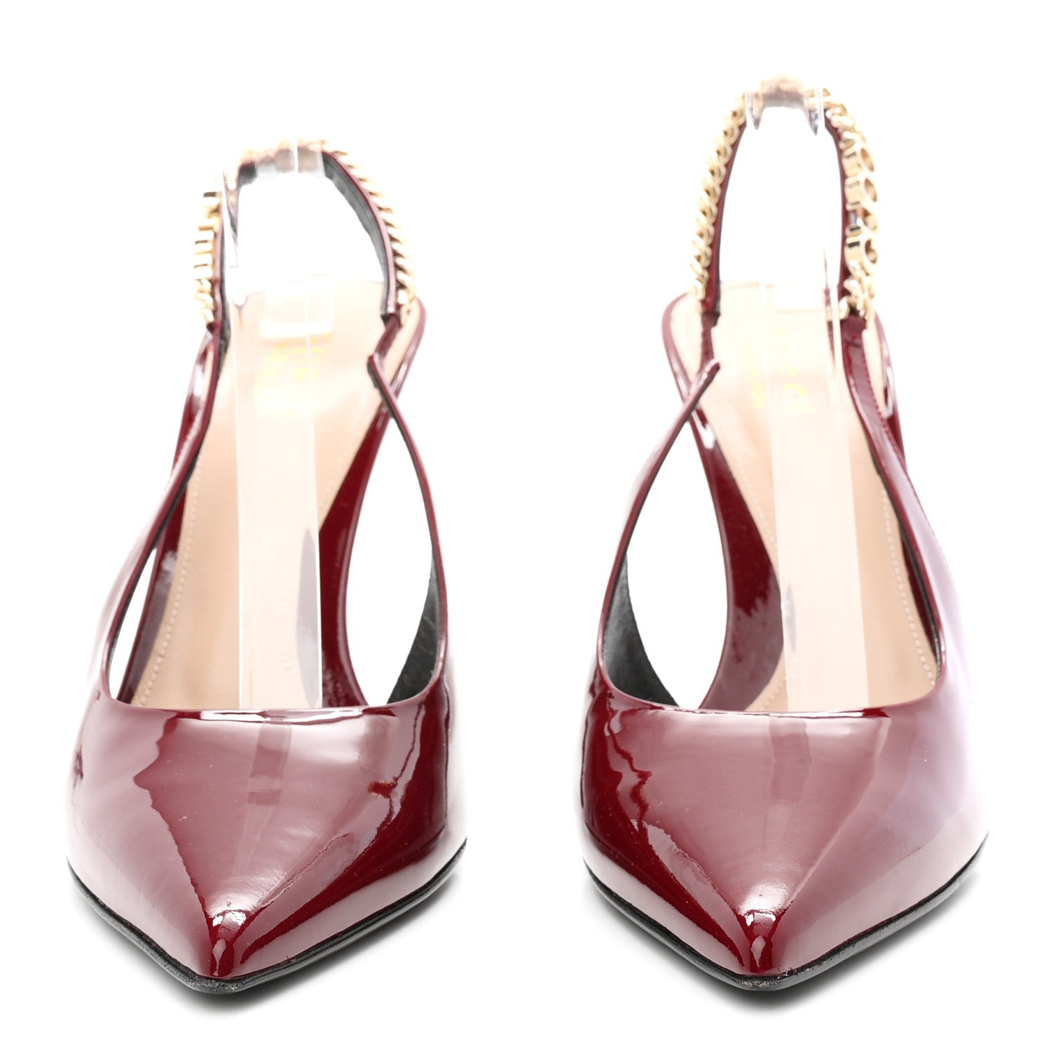 Gucci Patent Signoria Slingback Pumps 39.5 Rosso Ancora 3 of 9