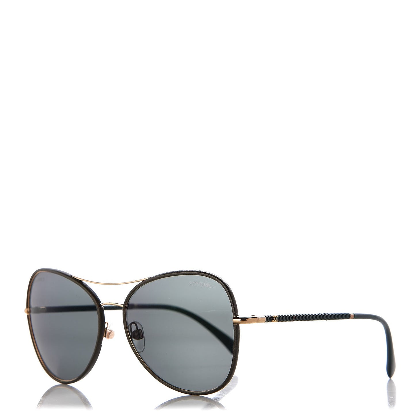 Metal Lambskin Pilot Fall Sunglasses 4227-Q Green