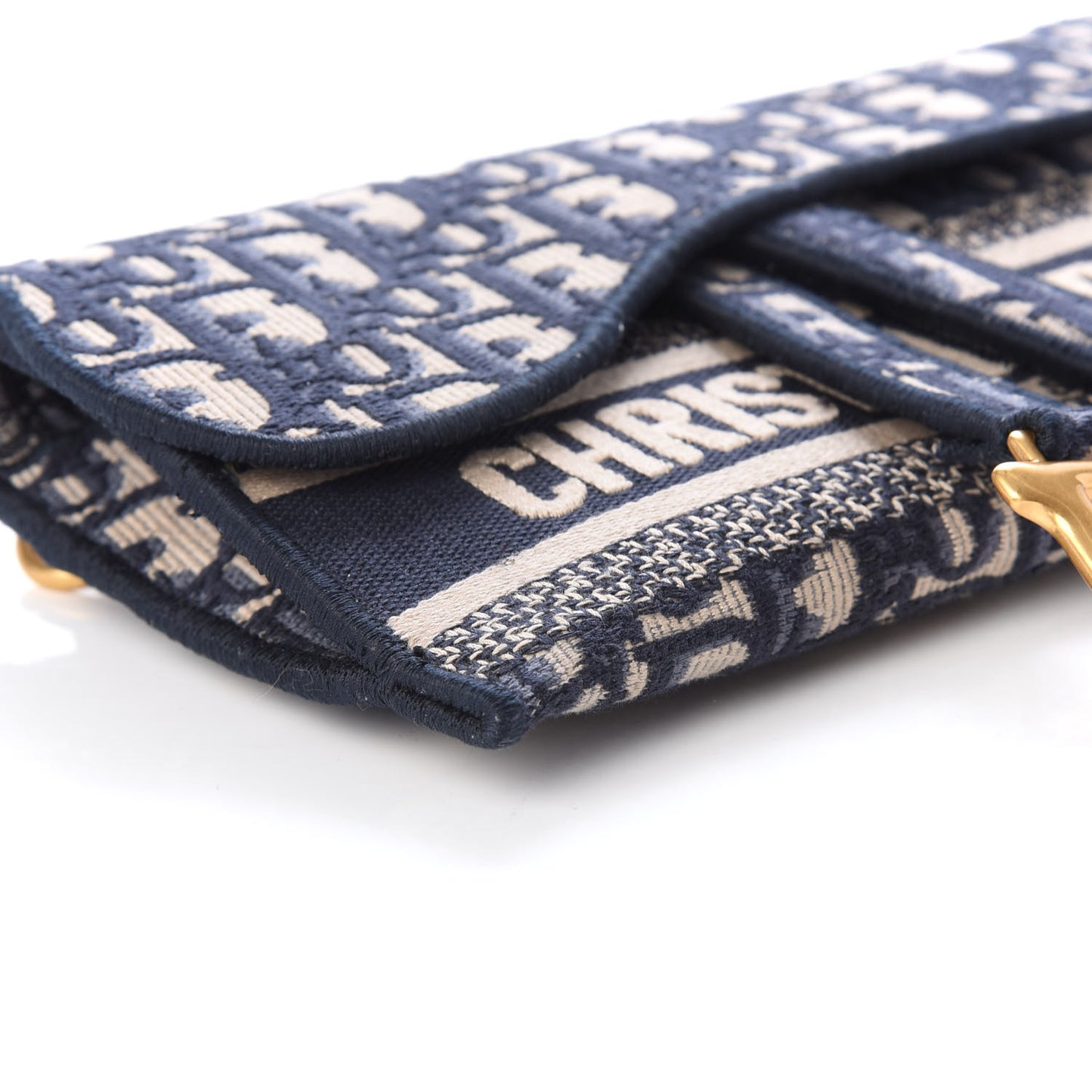 Oblique Slim Saddle Pouch Blue