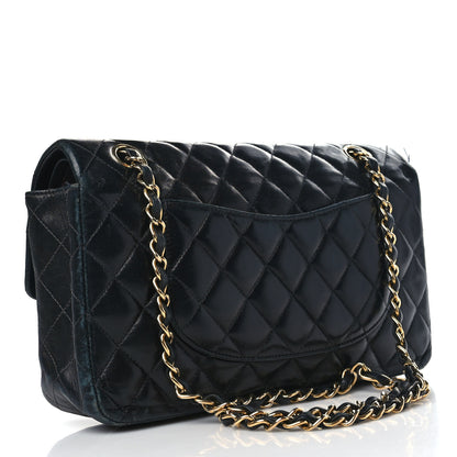 Chanel Lambskin Quilted Medium Double Flap Navy 3 of 15