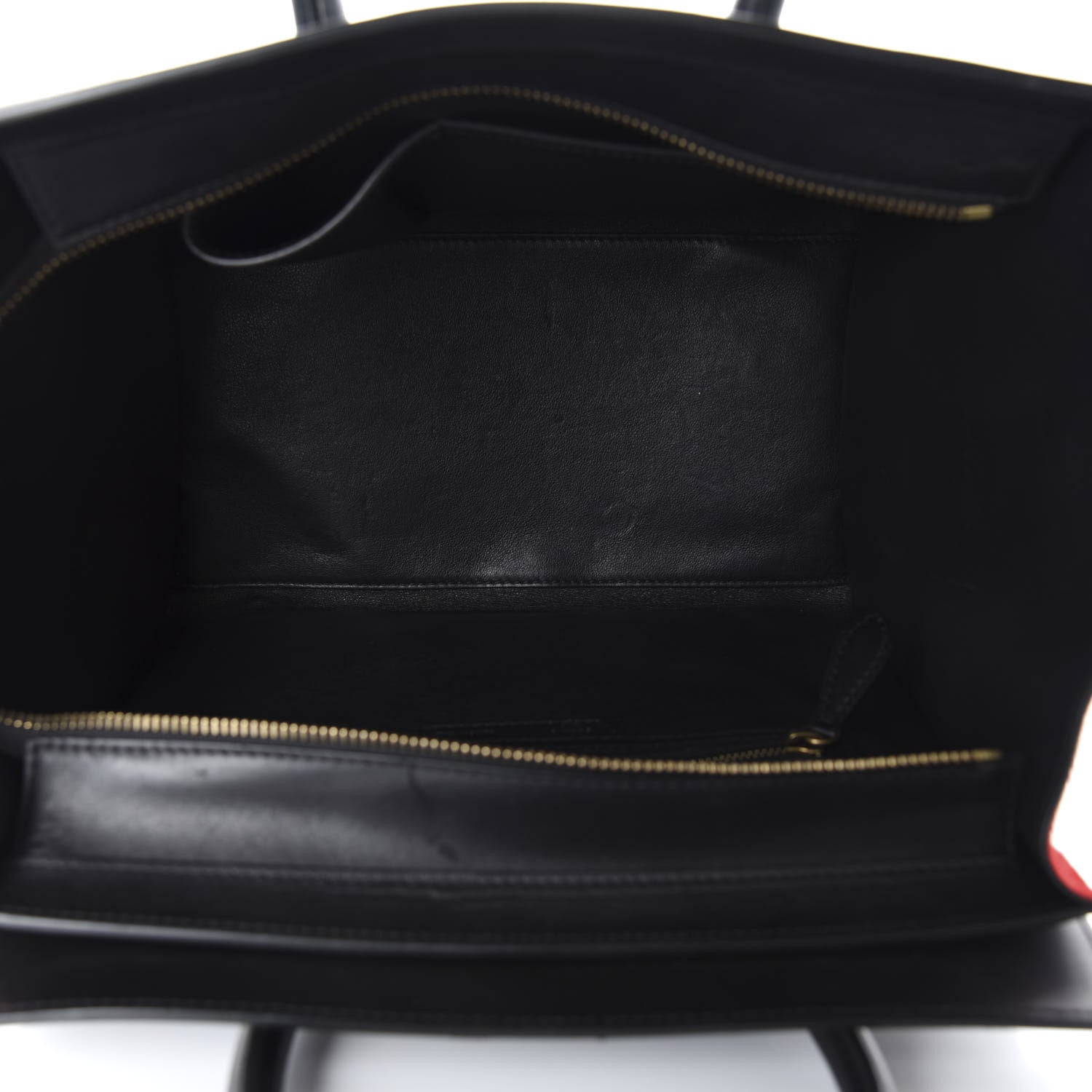 Celine Pony Hair Mini Tri-Color Luggage Glacier Red Black 5 of 18
