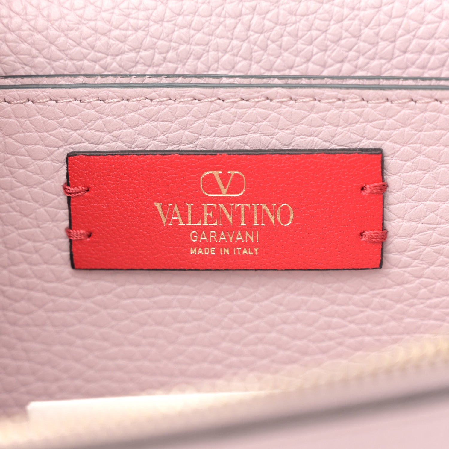 Valentino Garavani Pebbled Calfskin Rockstud Flap Wallet On Chain Water Lilac 6 of 9