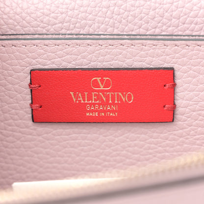 Valentino Garavani Pebbled Calfskin Rockstud Flap Wallet On Chain Water Lilac 6 of 9