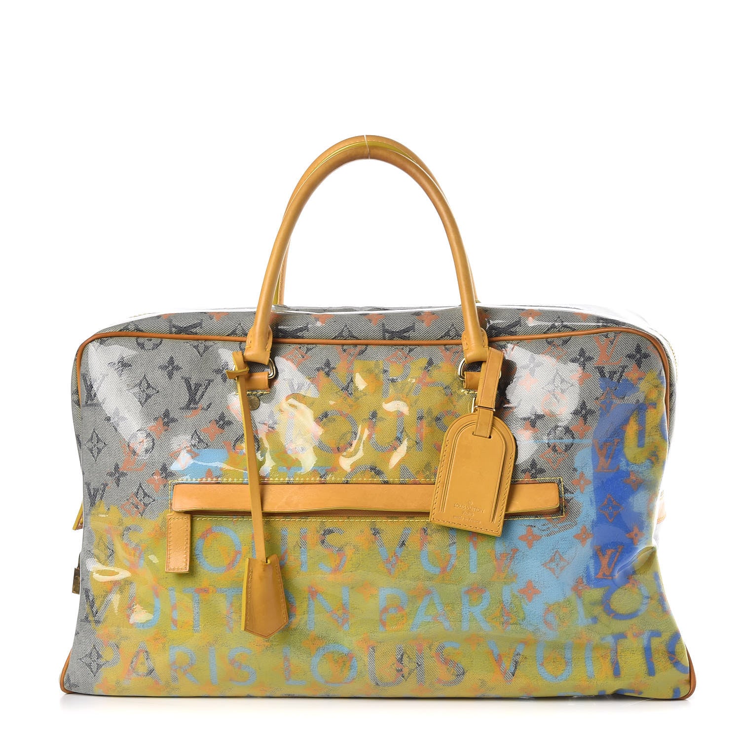 Louis Vuitton Monogram Pulp Defile Weekender GM Yellow 1 of 18