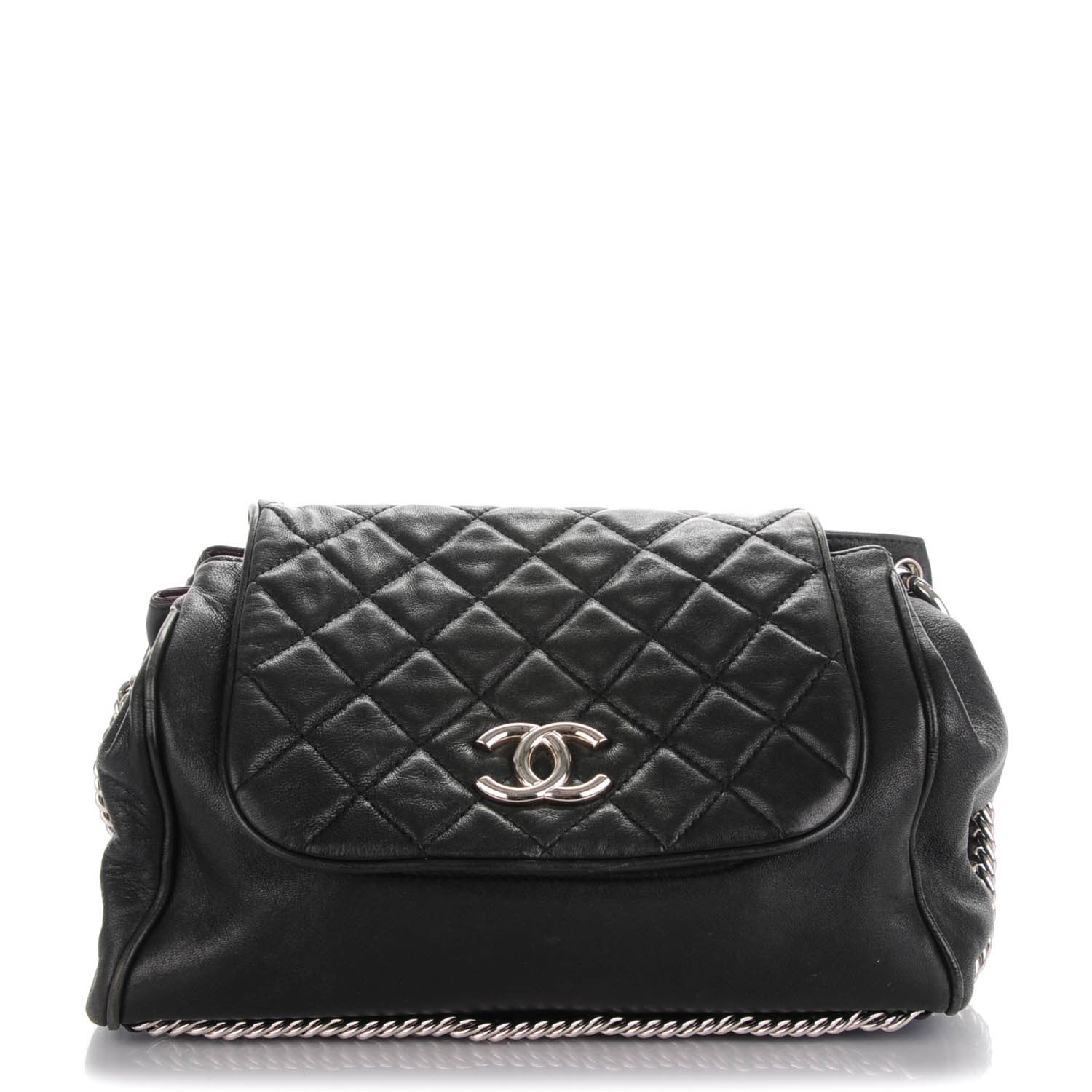 Chanel Lambskin Accordion Flap Black 1 of 7