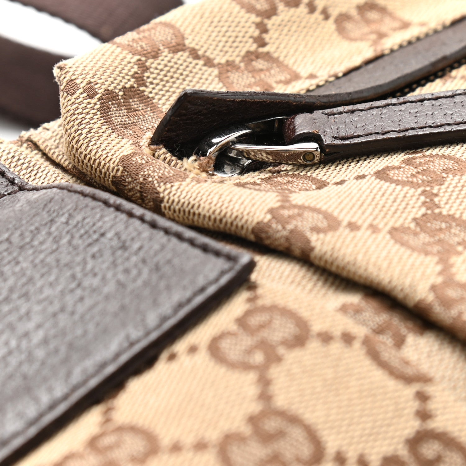 Gucci GG Monogram Double Pocket Belt Bag Dark Brown 10 of 12
