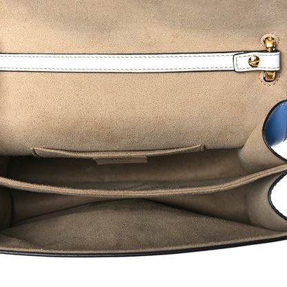 Fendi X FILA Vitello Liberty Mania Bi-Color FF 1974 Embossed Kan I Shoulder Bag White Nebula Multicolor 5 of 12