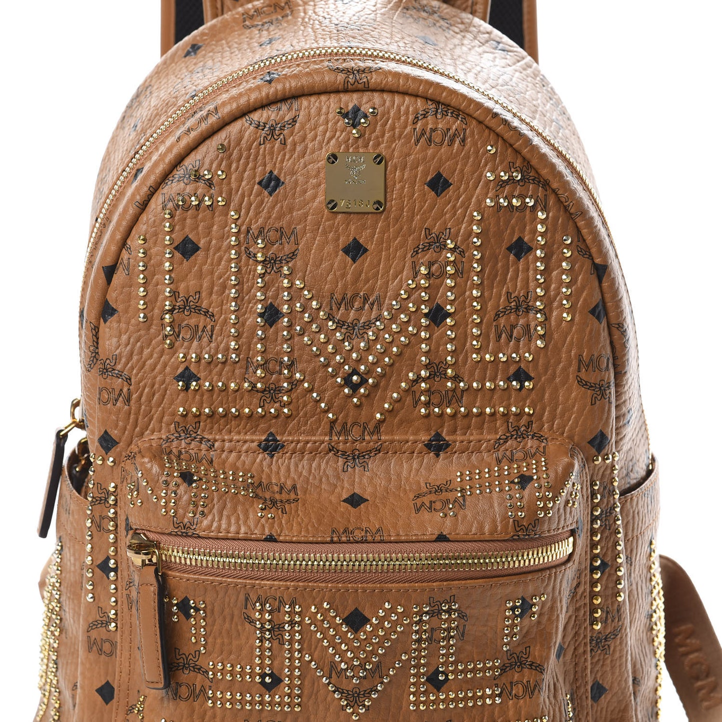 Visetos Studded Small Stark Gunta Backpack Cognac