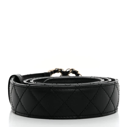 Chanel Lambskin Quilted CC Chain Belt 80 32 Black 2 of 5
