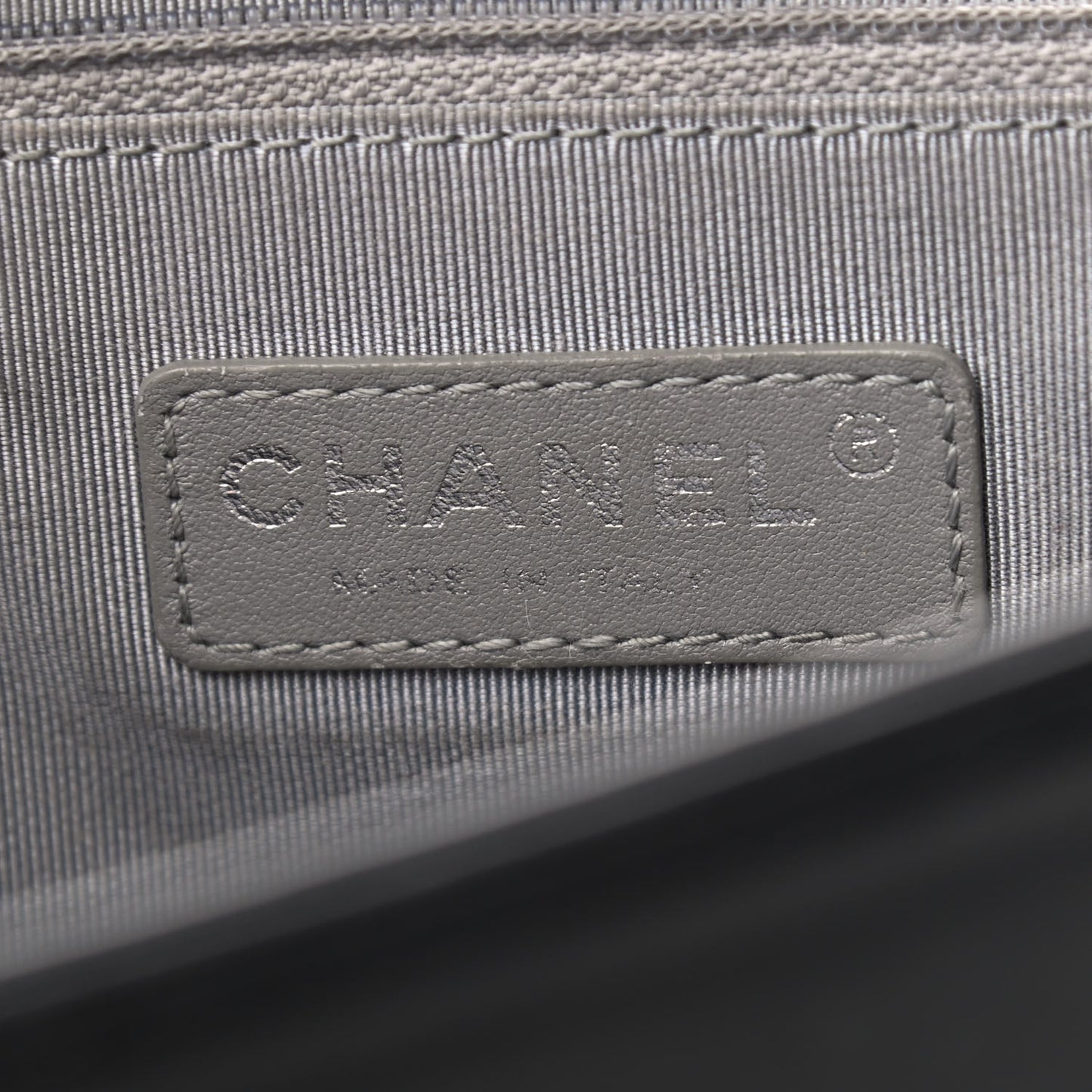 Calfskin Quilted Large Boy Flap Black