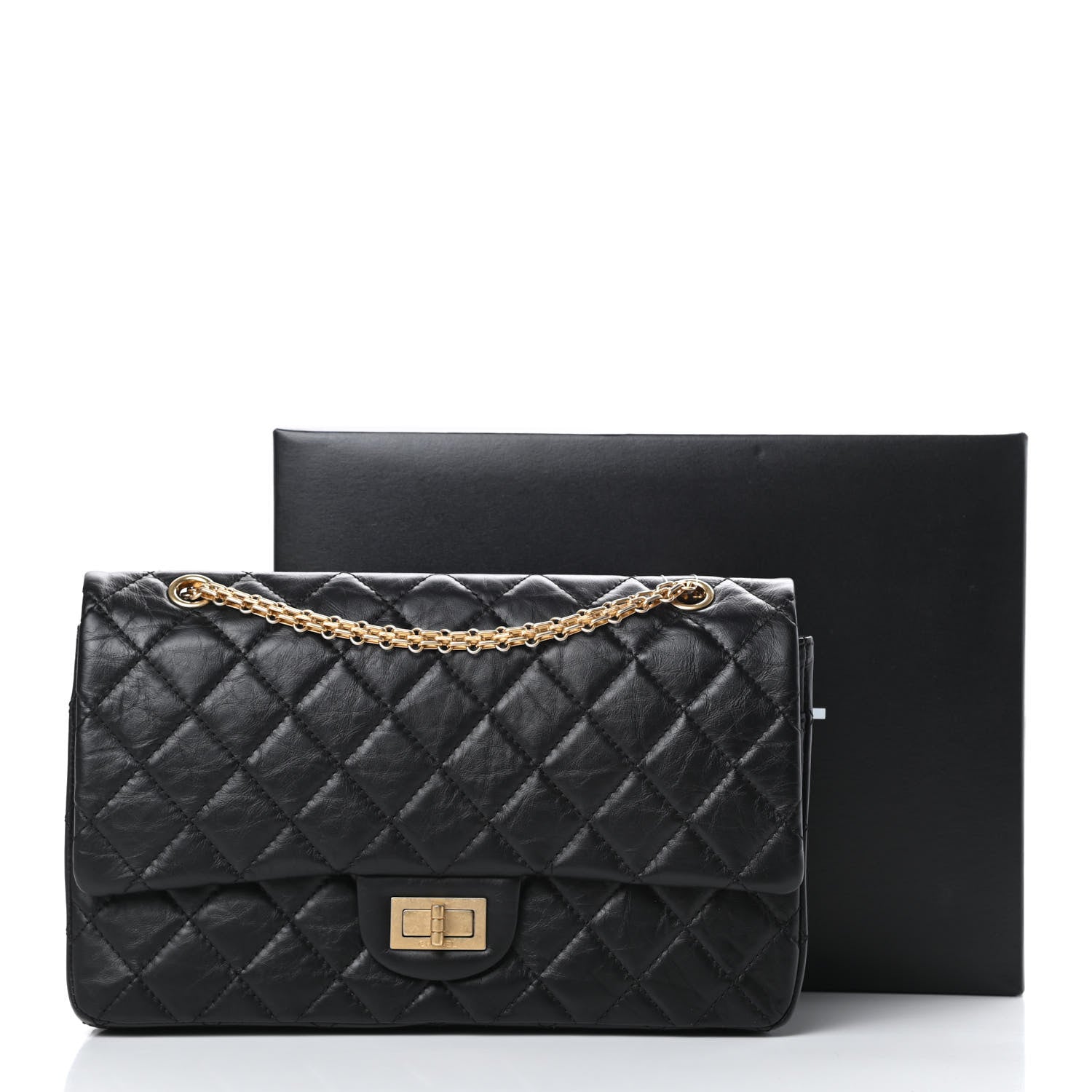 Chanel Aged Calfskin Quilted 2.55 Reissue 227 Flap Black 13 of 14
