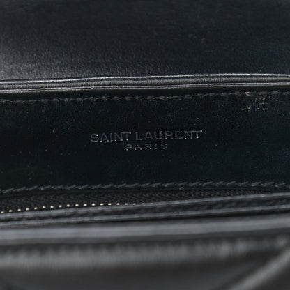 Saint Laurent Calfskin Y Quilted Monogram Toy Loulou Crossbody Bag Black 7 of 15