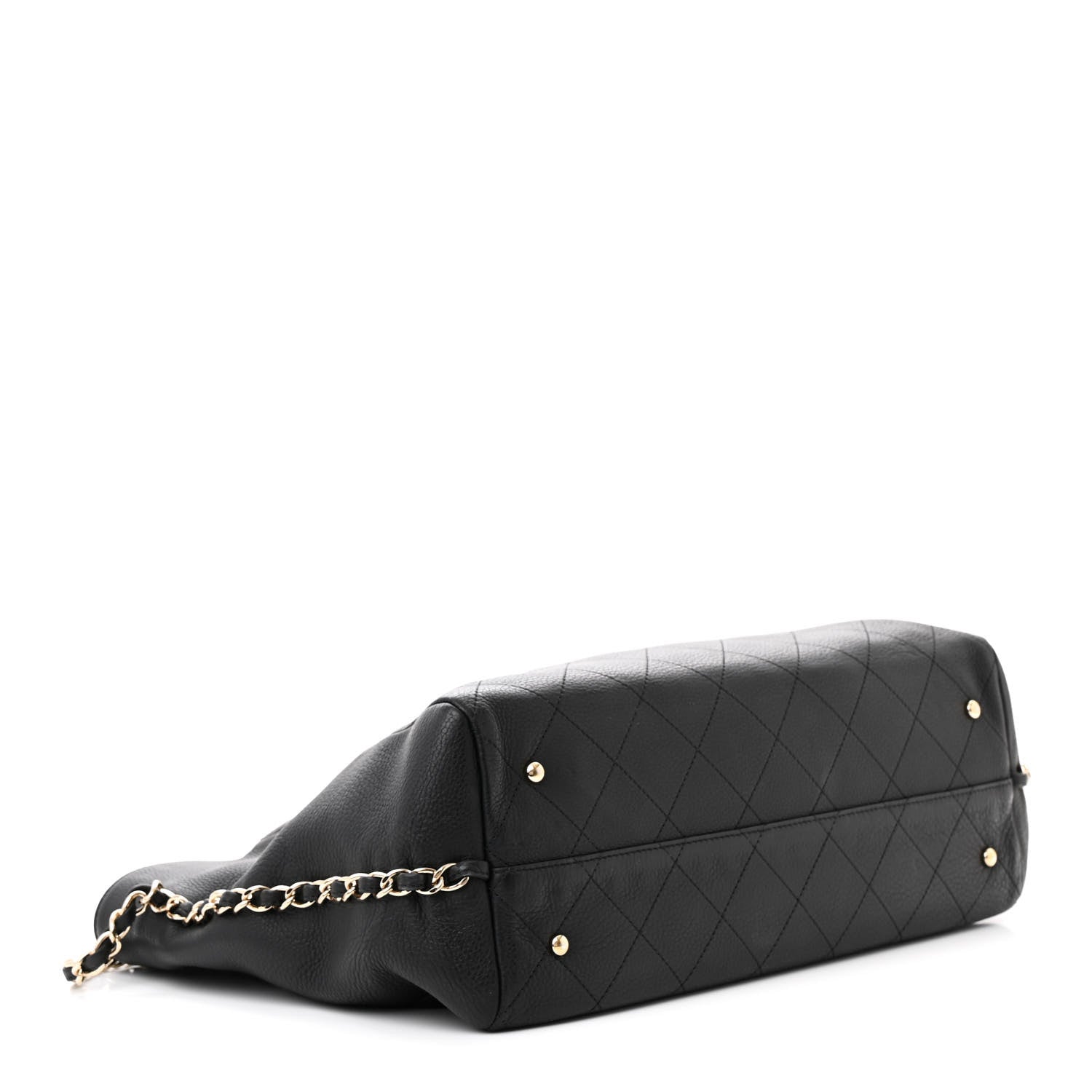 Chanel Bullskin Stitched Large Shopping Bag Black 4 of 17