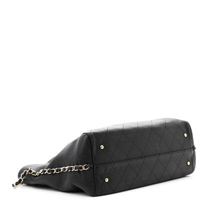 Chanel Bullskin Stitched Large Shopping Bag Black 4 of 17
