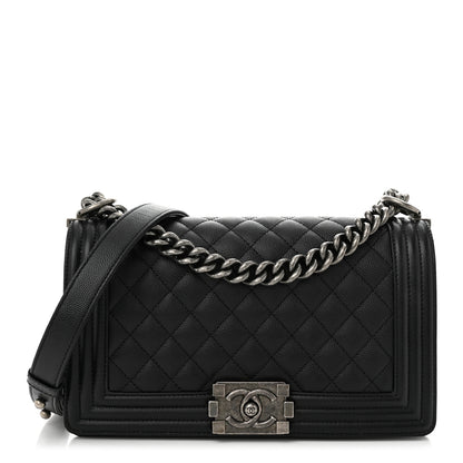 Chanel Caviar Quilted Medium Boy Flap Black 1 of 10