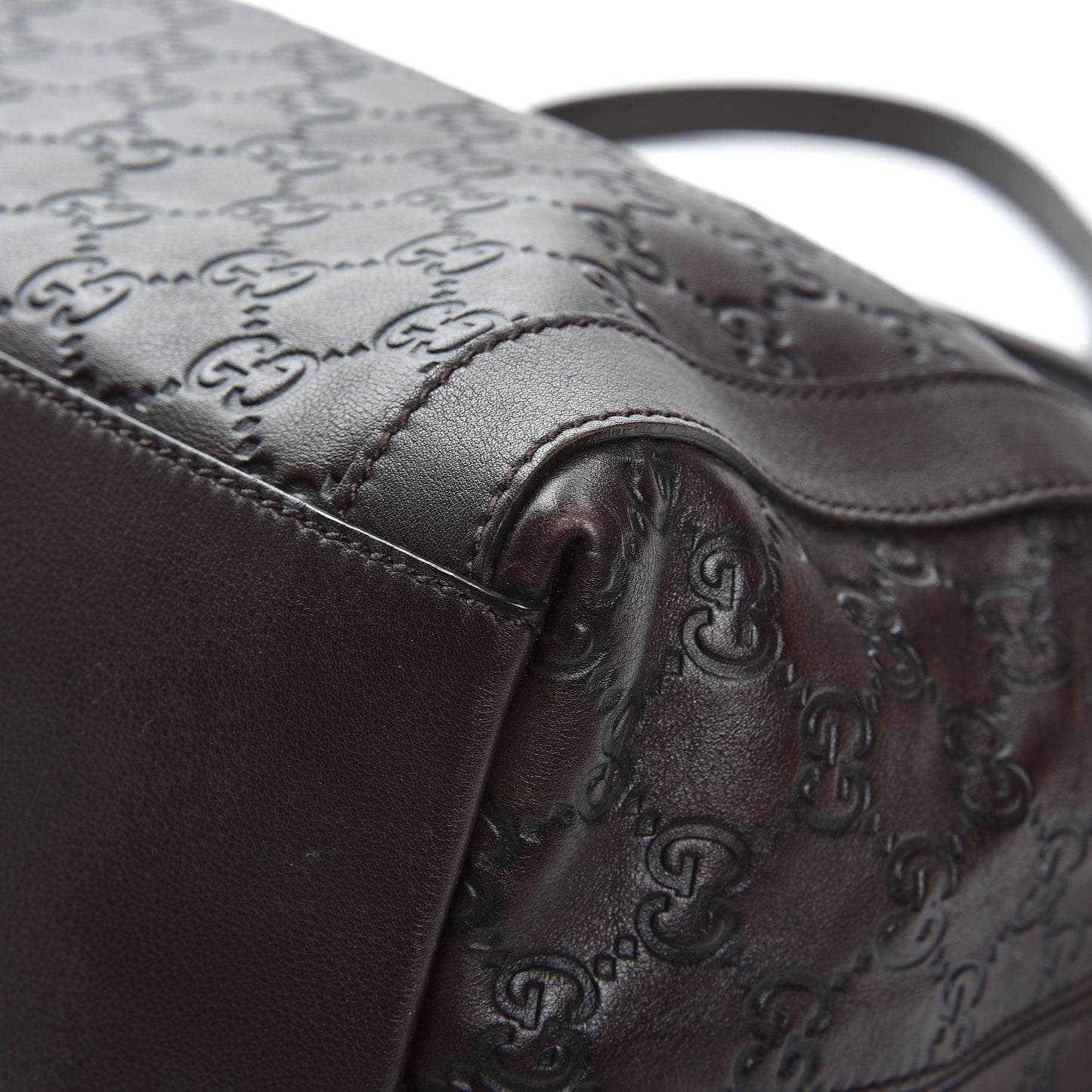 Guccissima Medium Miss GG Top Handle Bag Dark Brown
