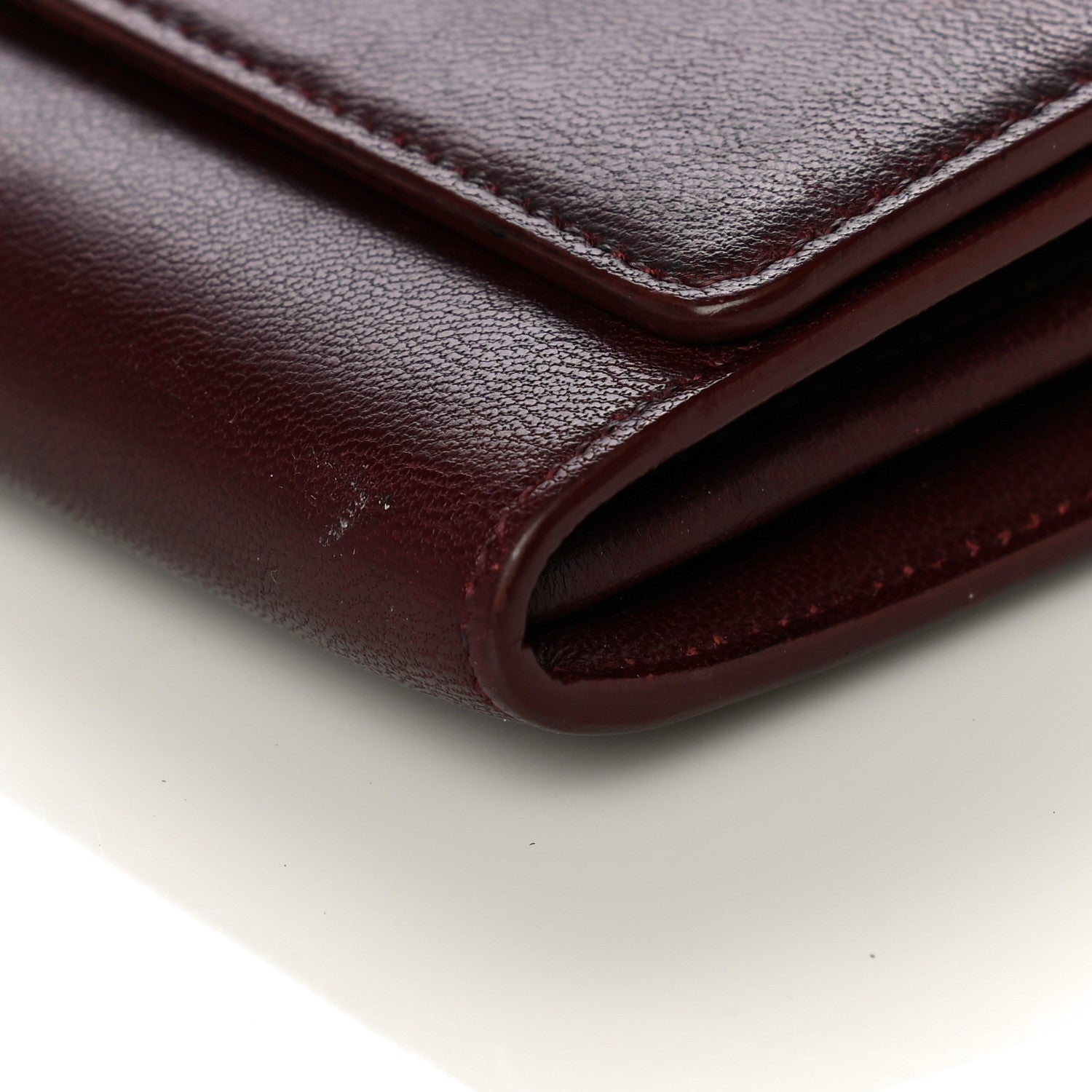 Celine Goatskin Large Flap Wallet Burgundy 9 of 15