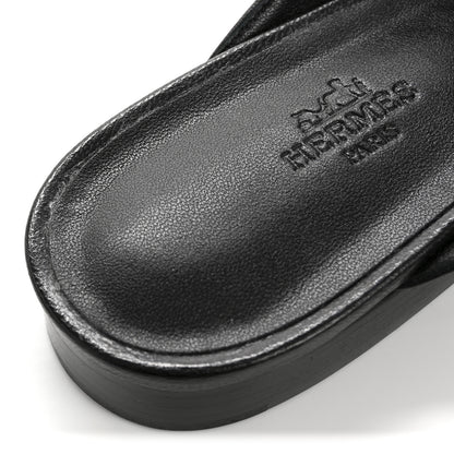 Hermes Goatskin Oz Mules 39 Black 12 of 12