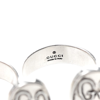 Gucci Sterling Silver GucciGhost Double Finger Ring 52 6 4 of 7