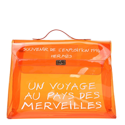 Hermes Vinyl Souvenir De L'Exposition Kelly Orange 1 of 8