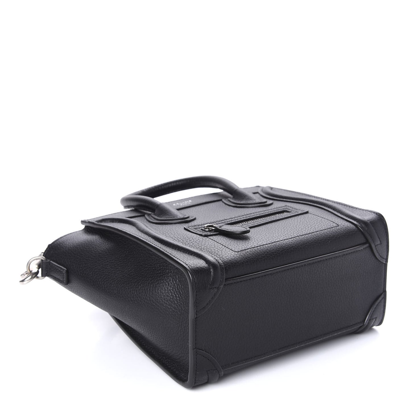 Drummed Calfskin Nano Luggage Black