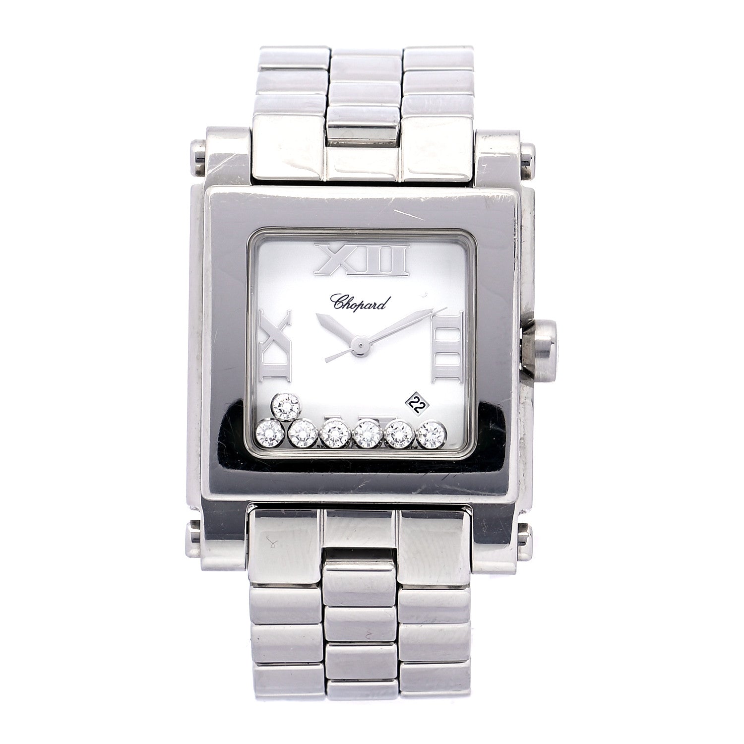 Chopard Stainless Steel 7 Diamond 29mm Happy Sport Quartz Watch 1 of 5