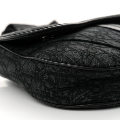 Christian Dior Oblique Mens Saddle Bag Black Blue 9 of 10